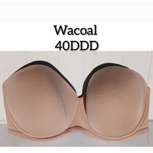Wacoal 40DDD or 40F unerwire Strapless Bra - Nude comes with straps